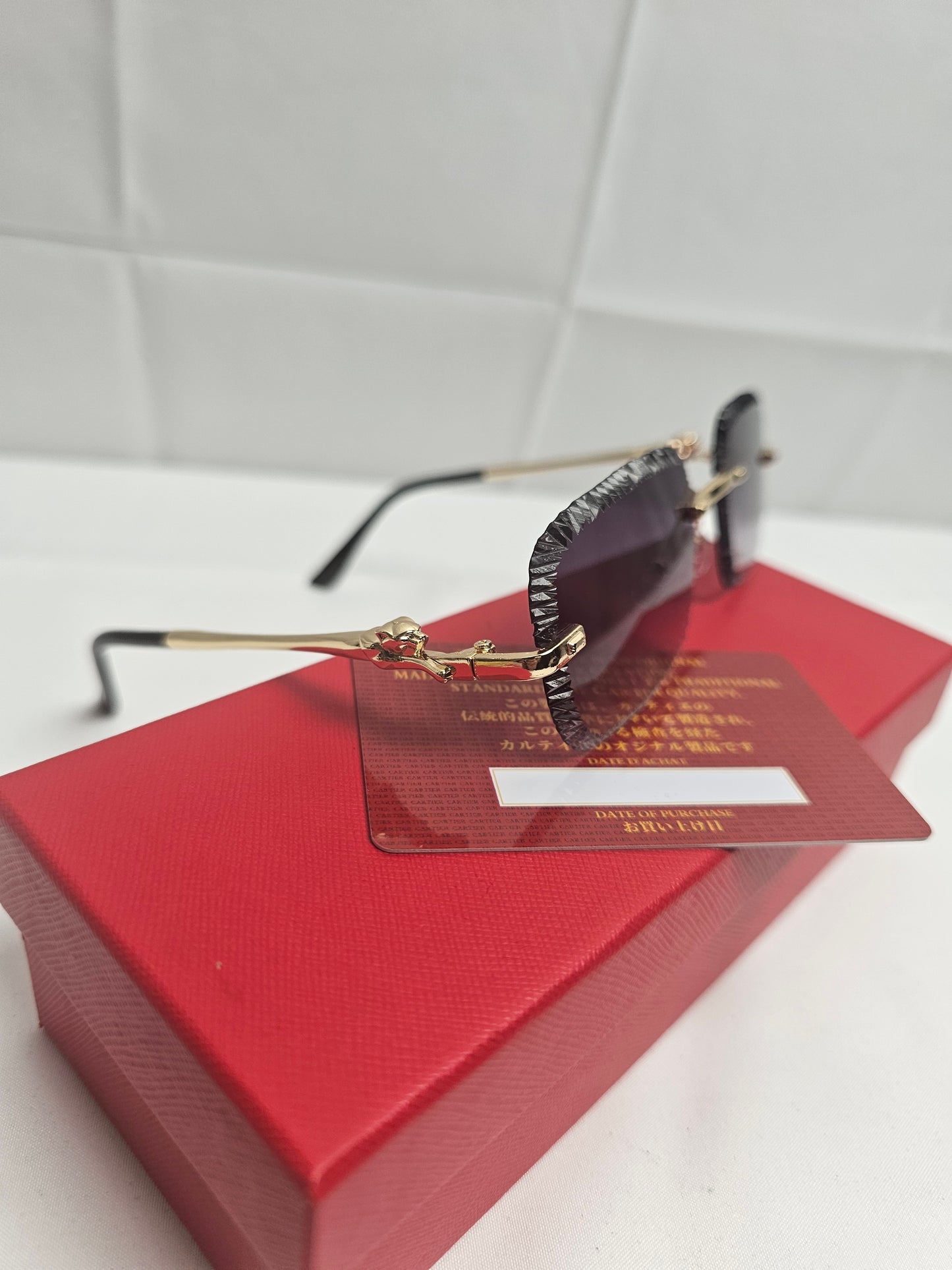 Cart Purple Diamond Frame Sunglasses