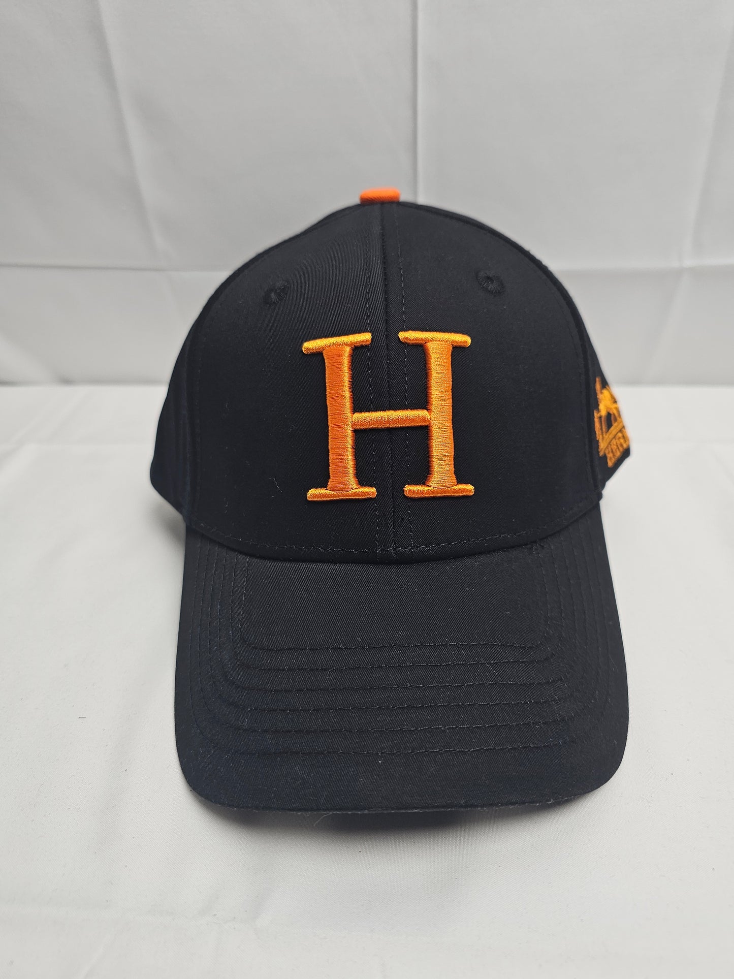 Herm Black Big Orange Logo Hat