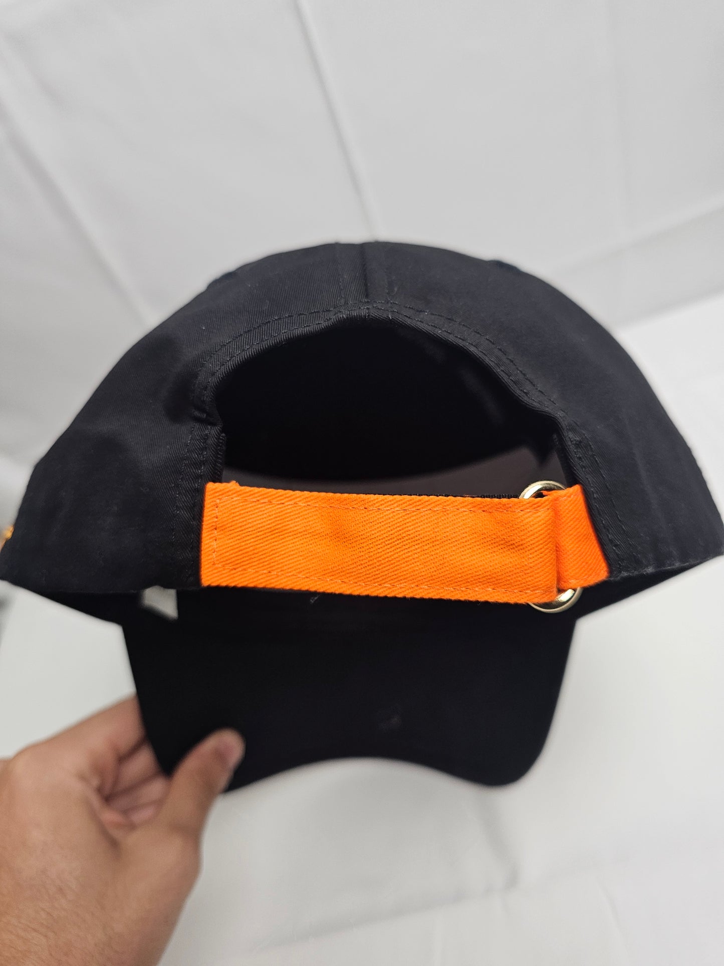Herm Black Big Orange Logo Hat