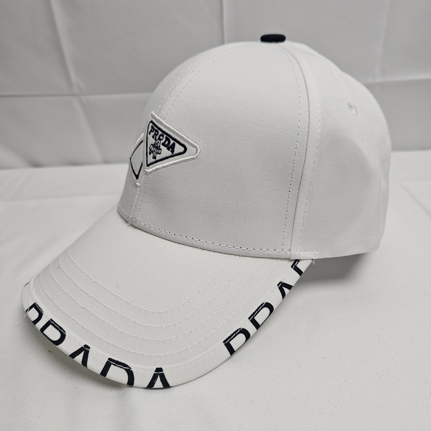 Prad White Triangle Logo Hat