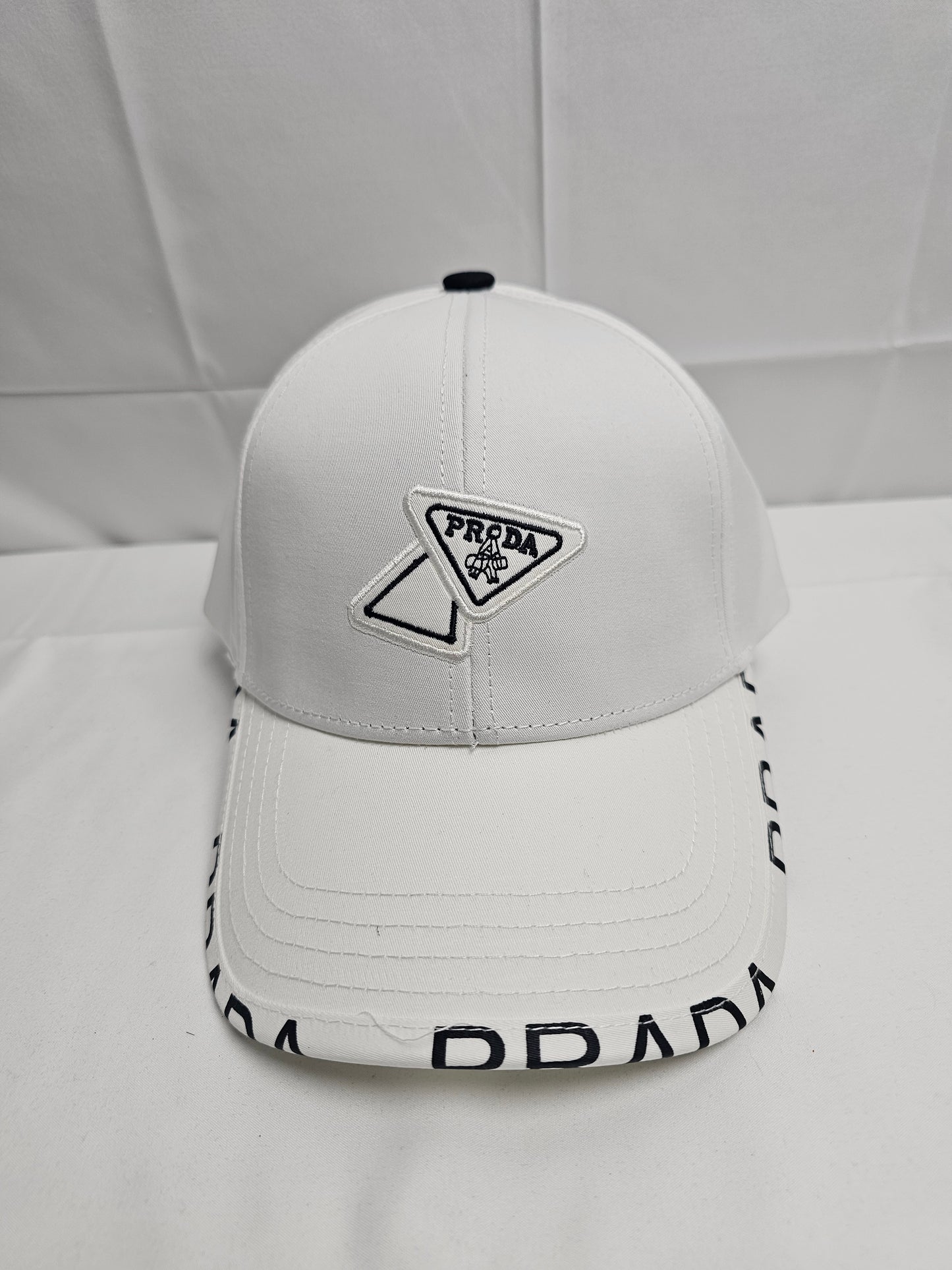 Prad White Triangle Logo Hat