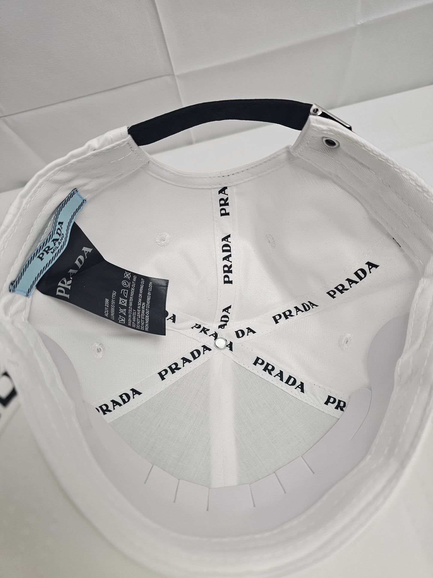 Prad White Triangle Logo Hat