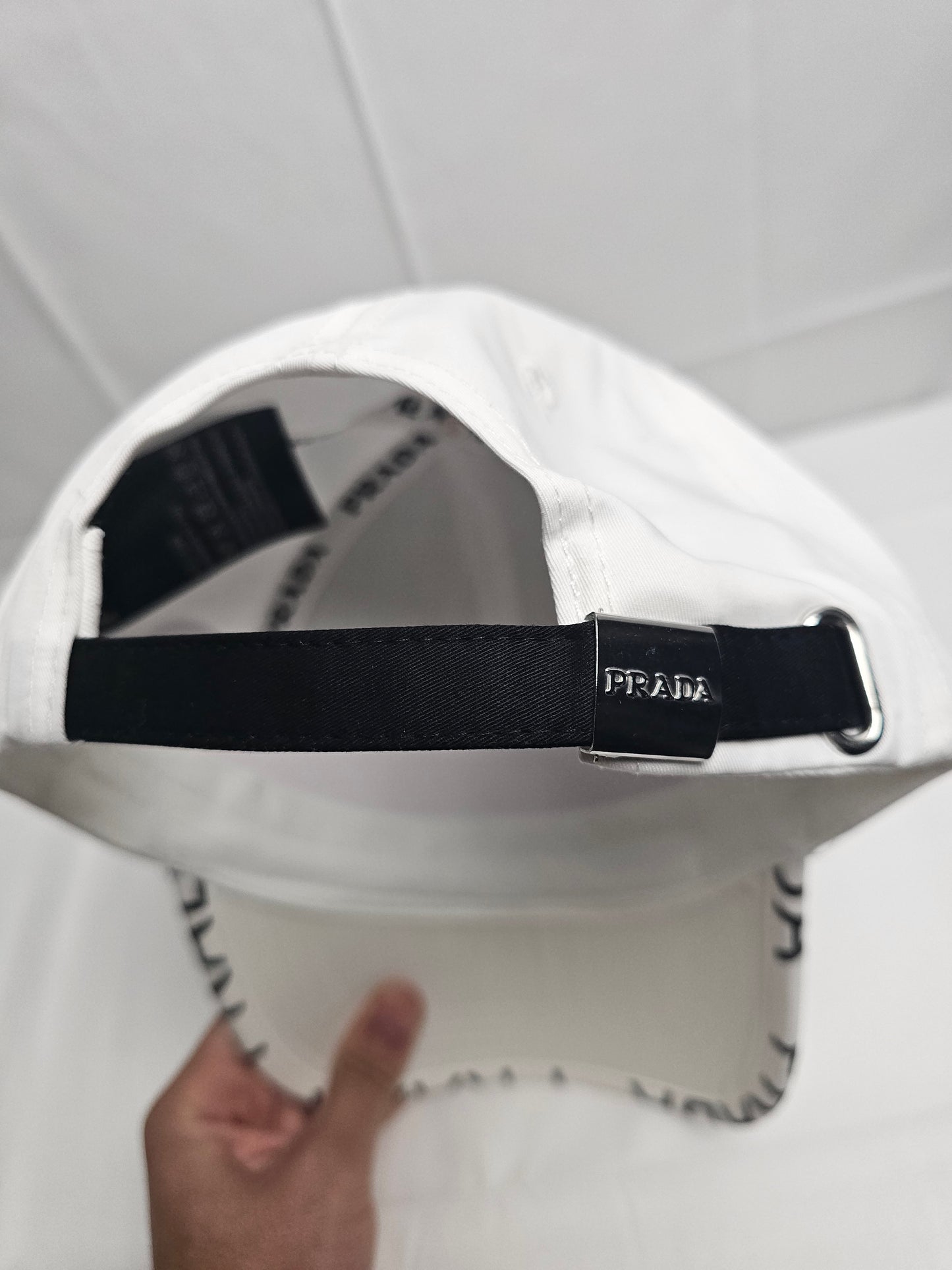 Prad White Triangle Logo Hat