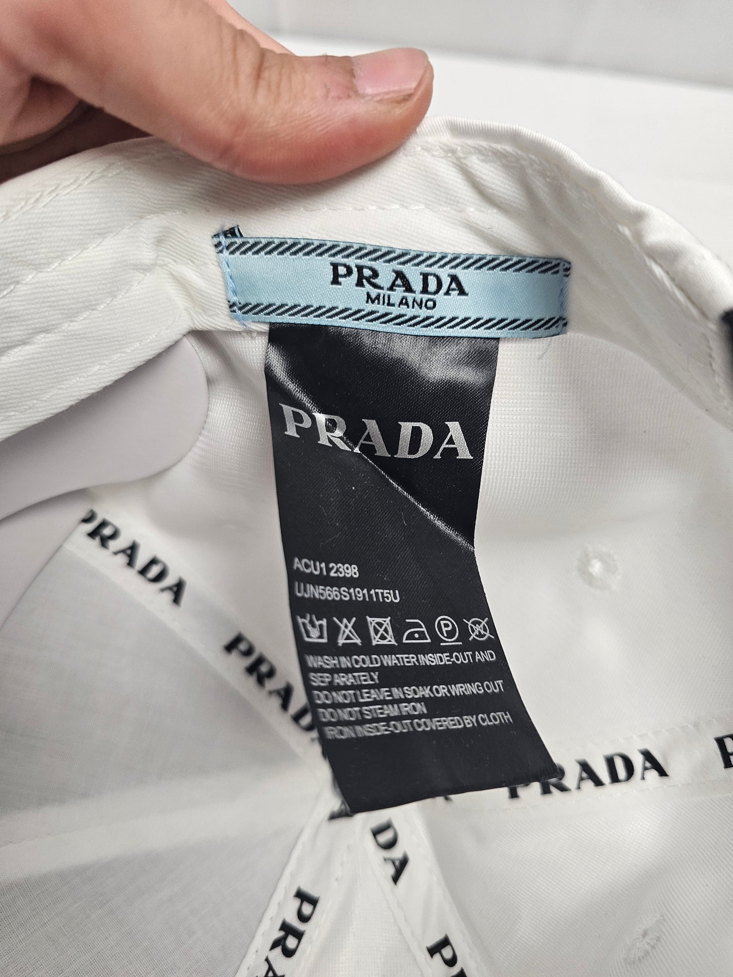 Prad White Triangle Logo Hat