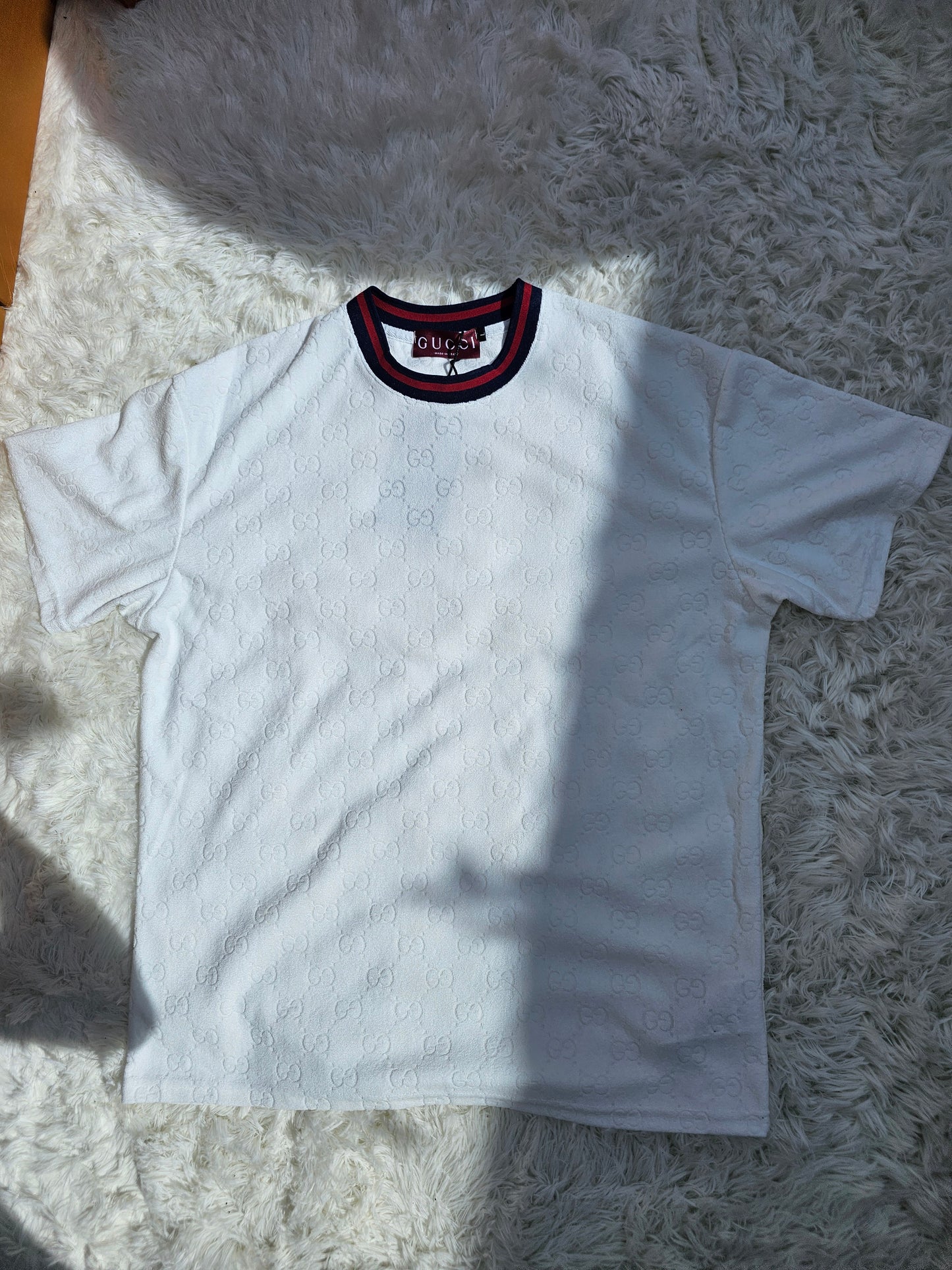 Guc White Logo Short Set