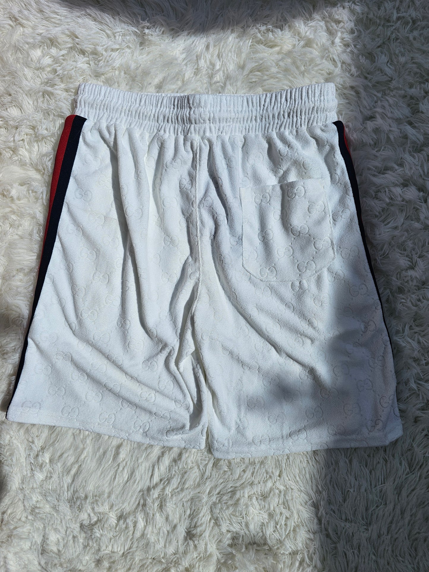 Guc White Logo Short Set