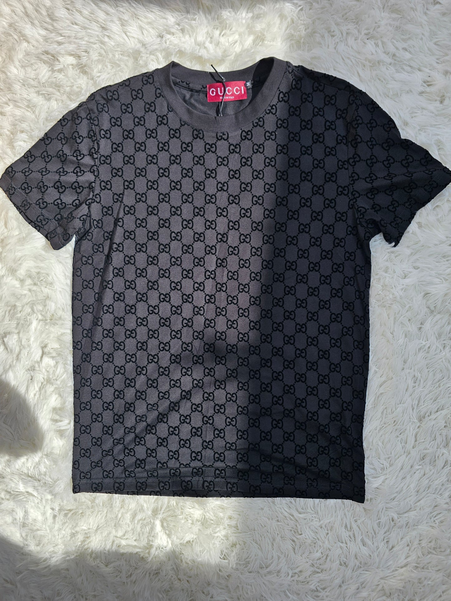 Guc Black Logo Short Set