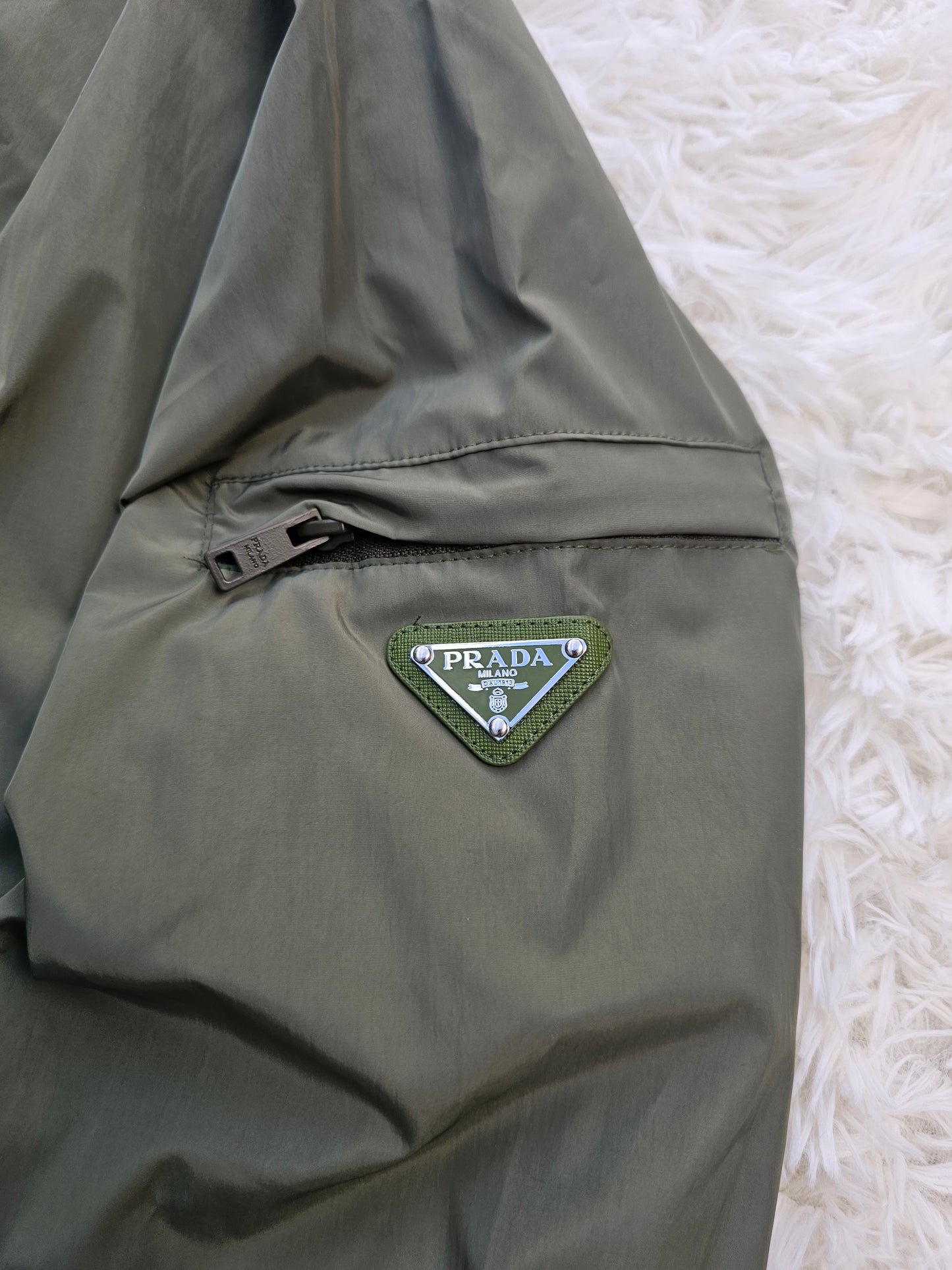 Prad Green Windbreaker