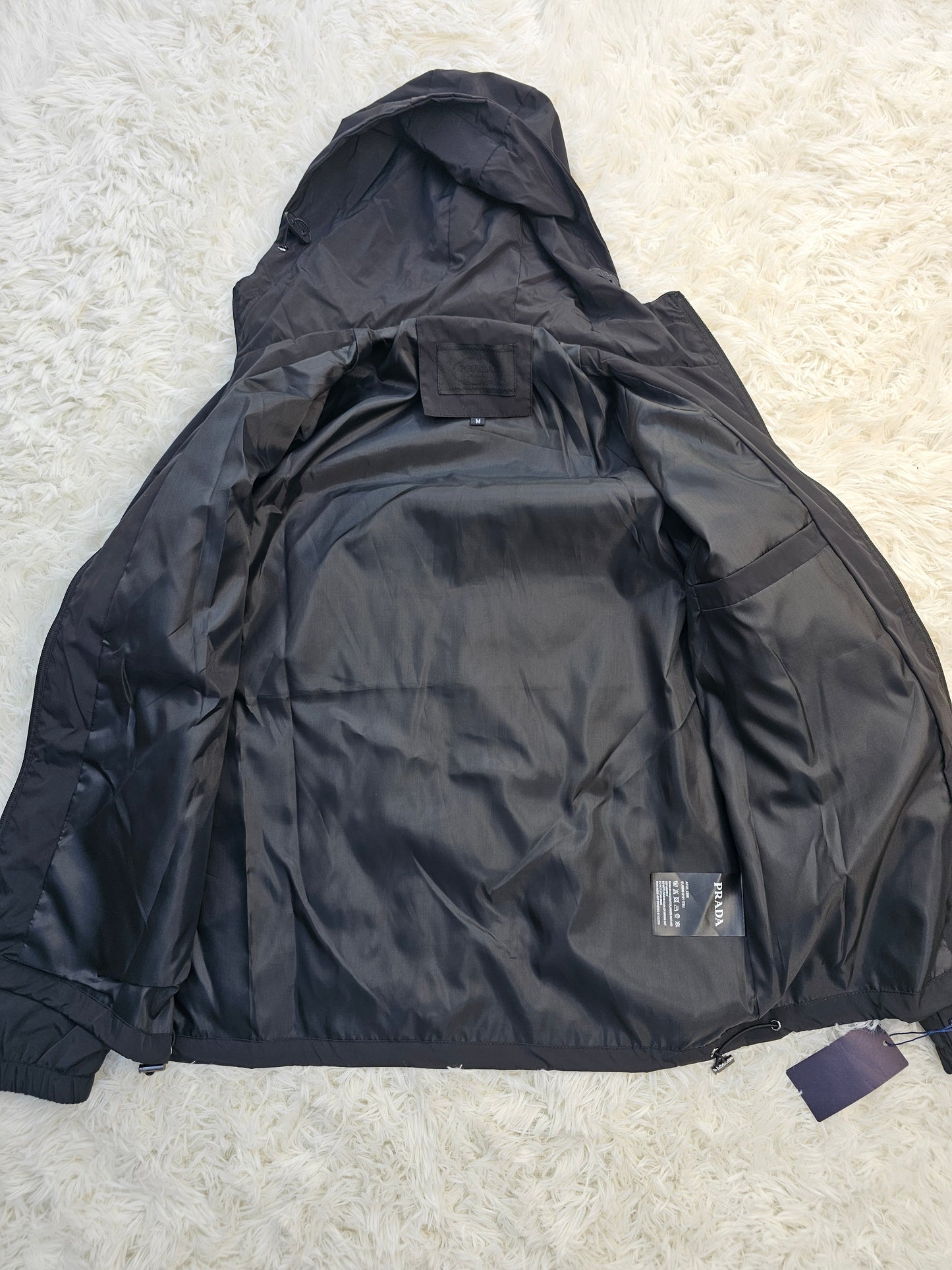 Prad Black Windbreaker