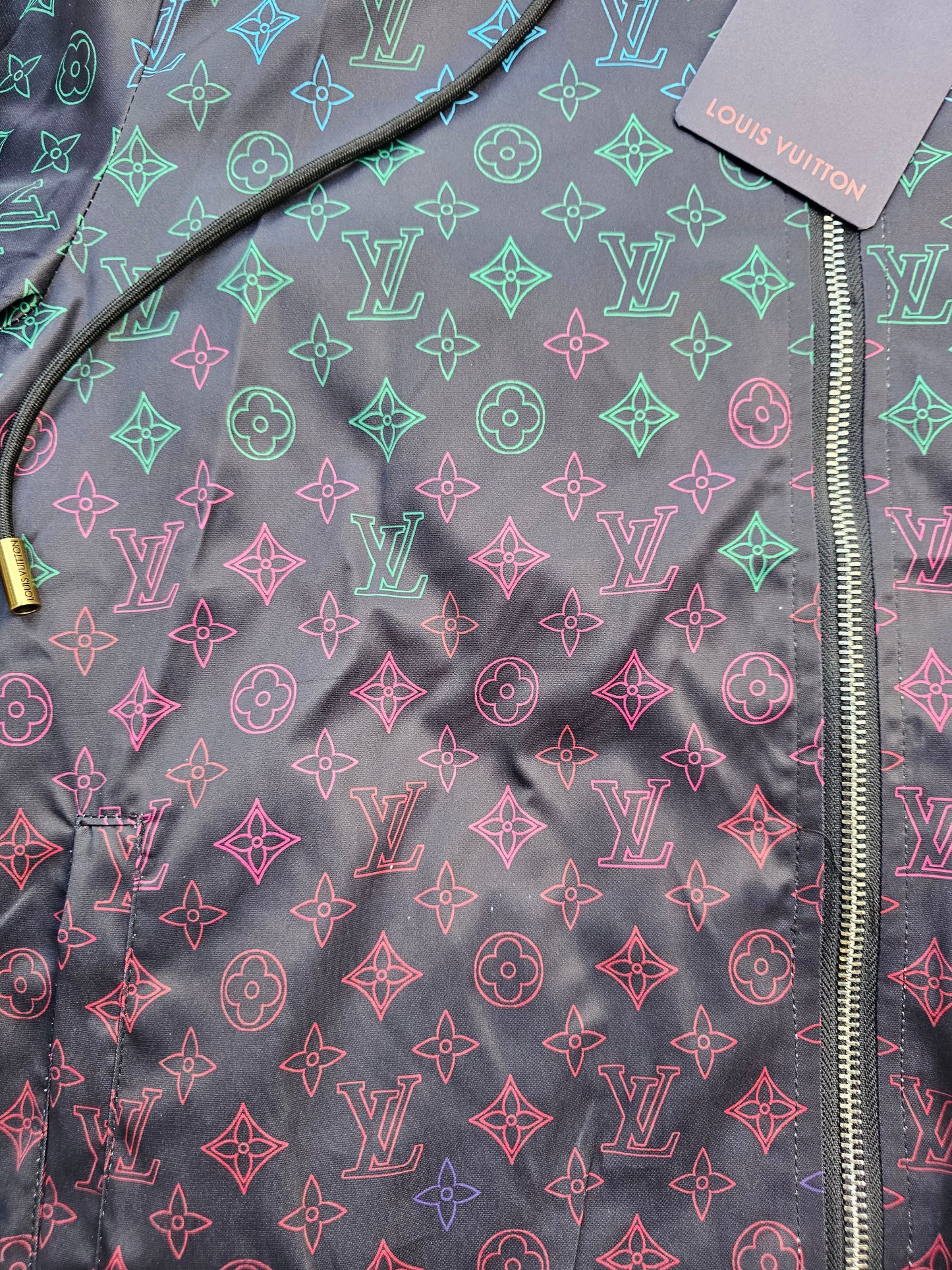 Loui Black Monogram Windbreaker