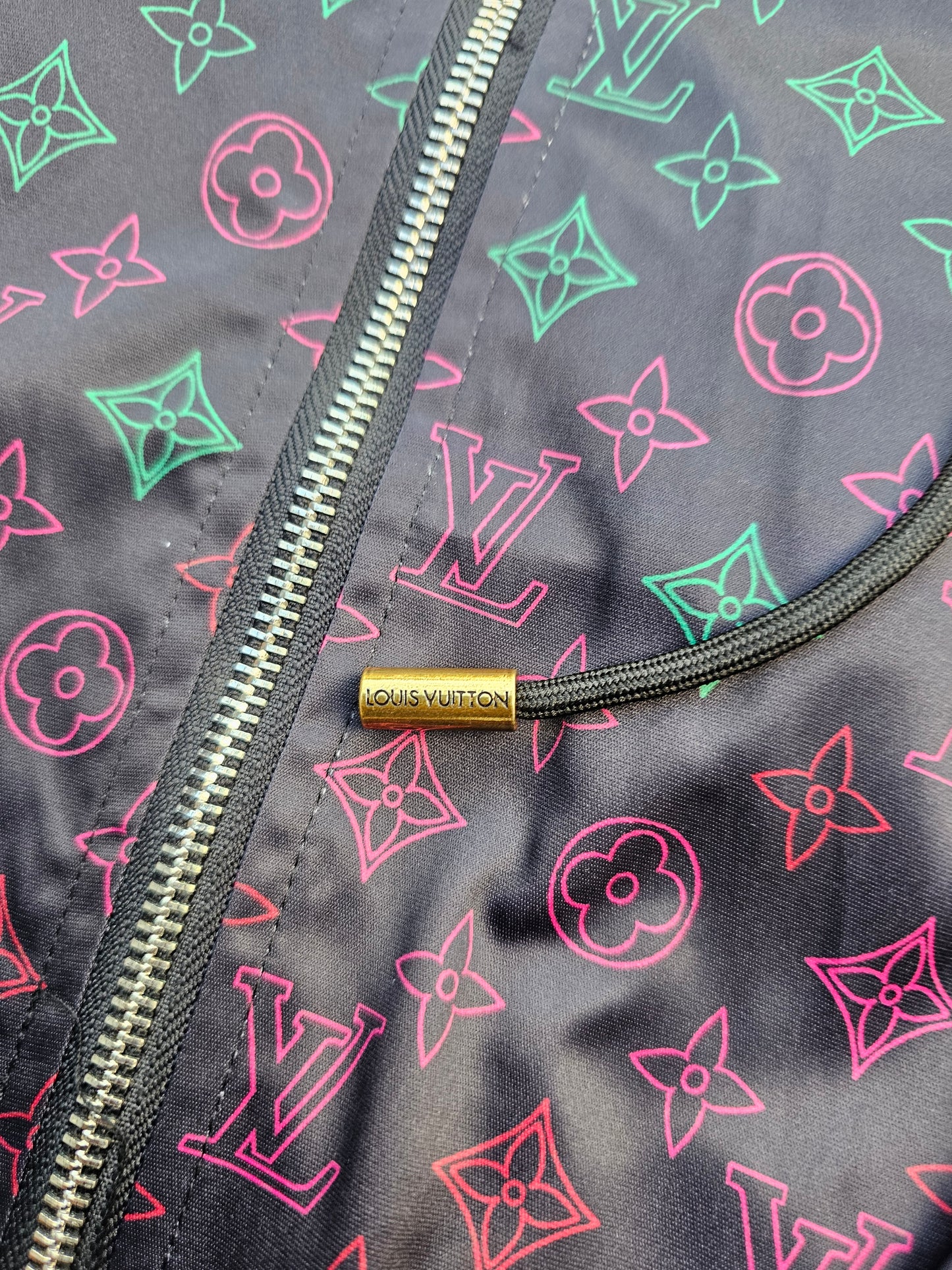 Loui Black Monogram Windbreaker