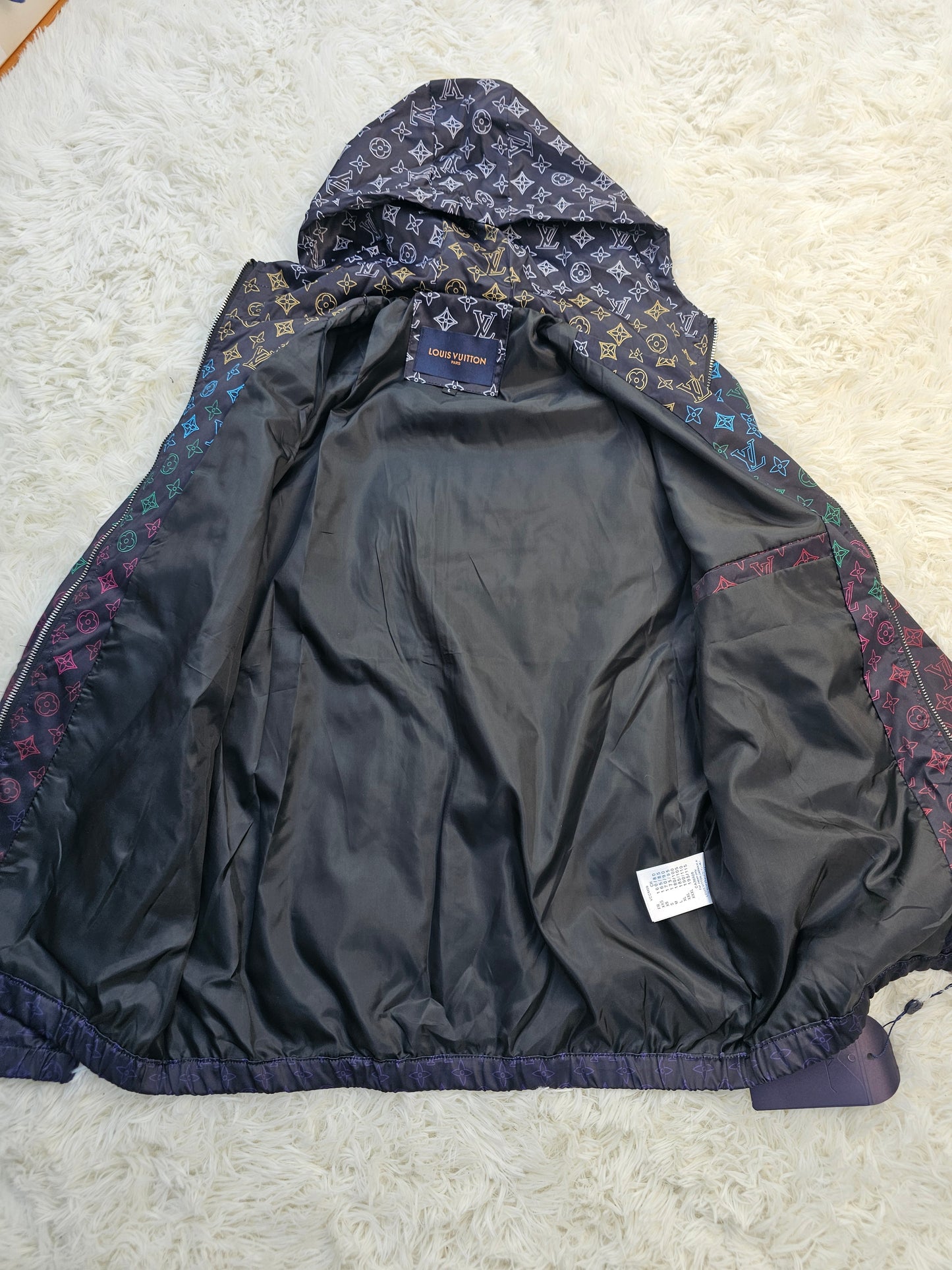 Loui Black Monogram Windbreaker