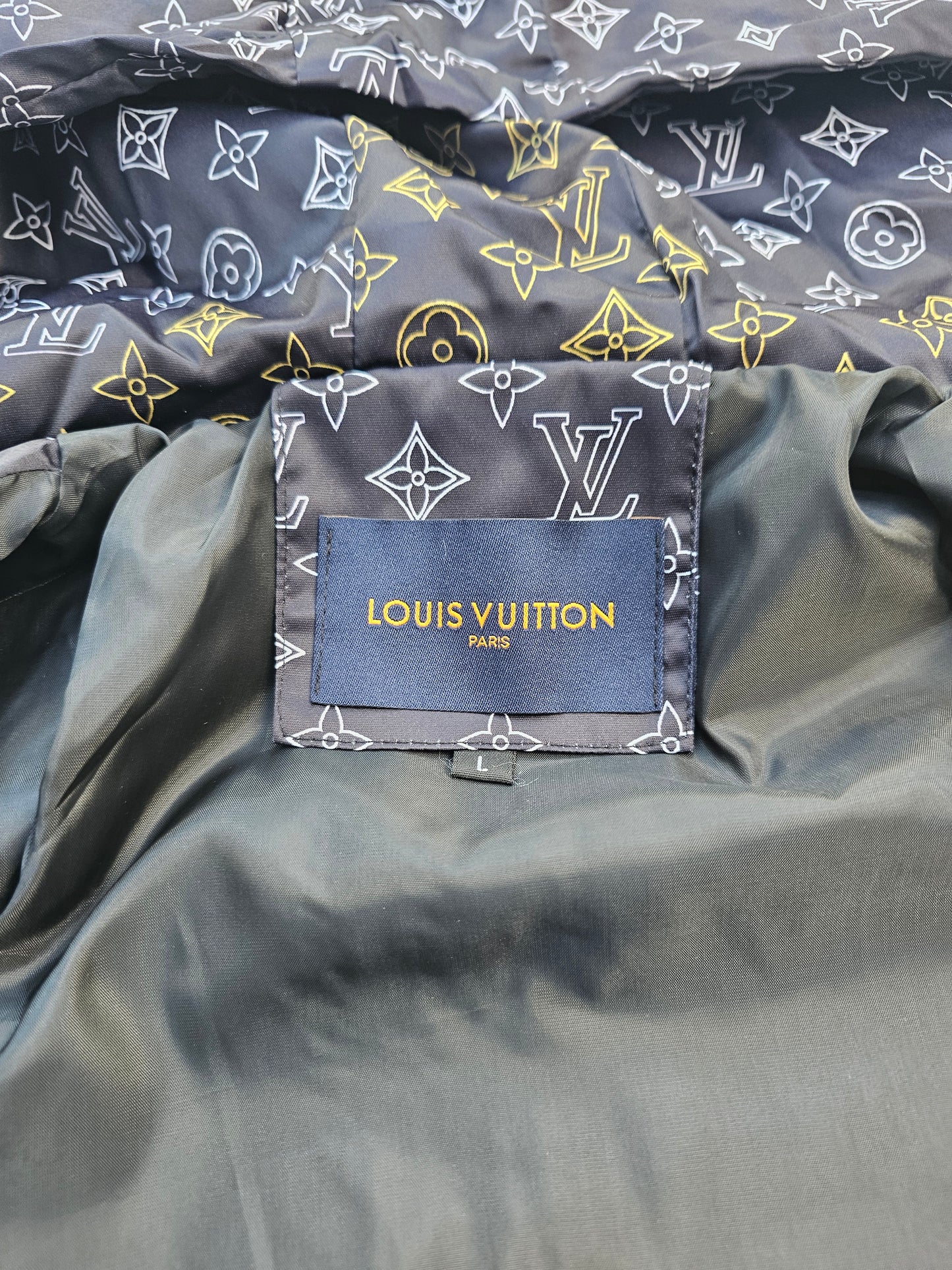 Loui Black Monogram Windbreaker