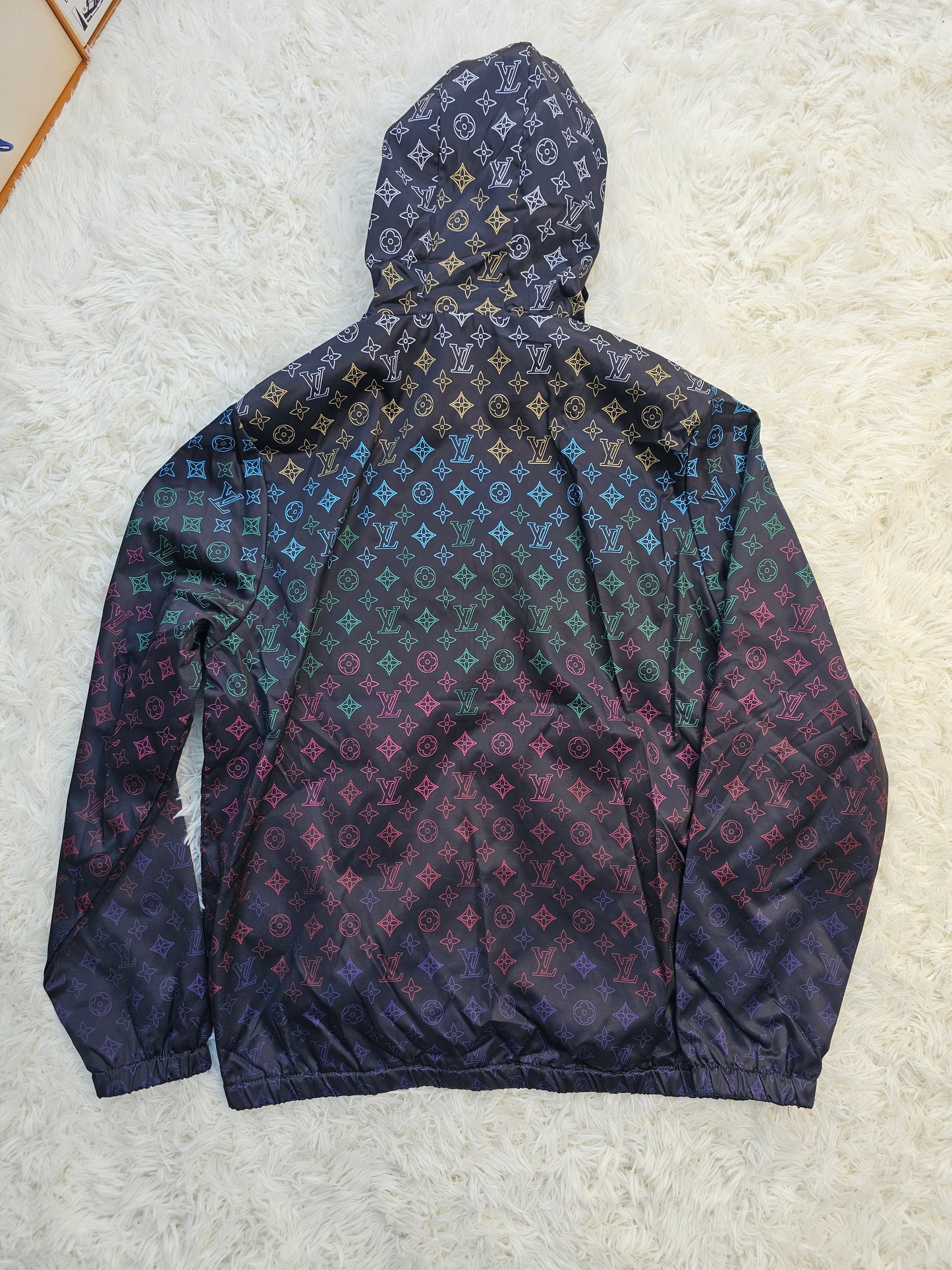 Loui Black Monogram Windbreaker