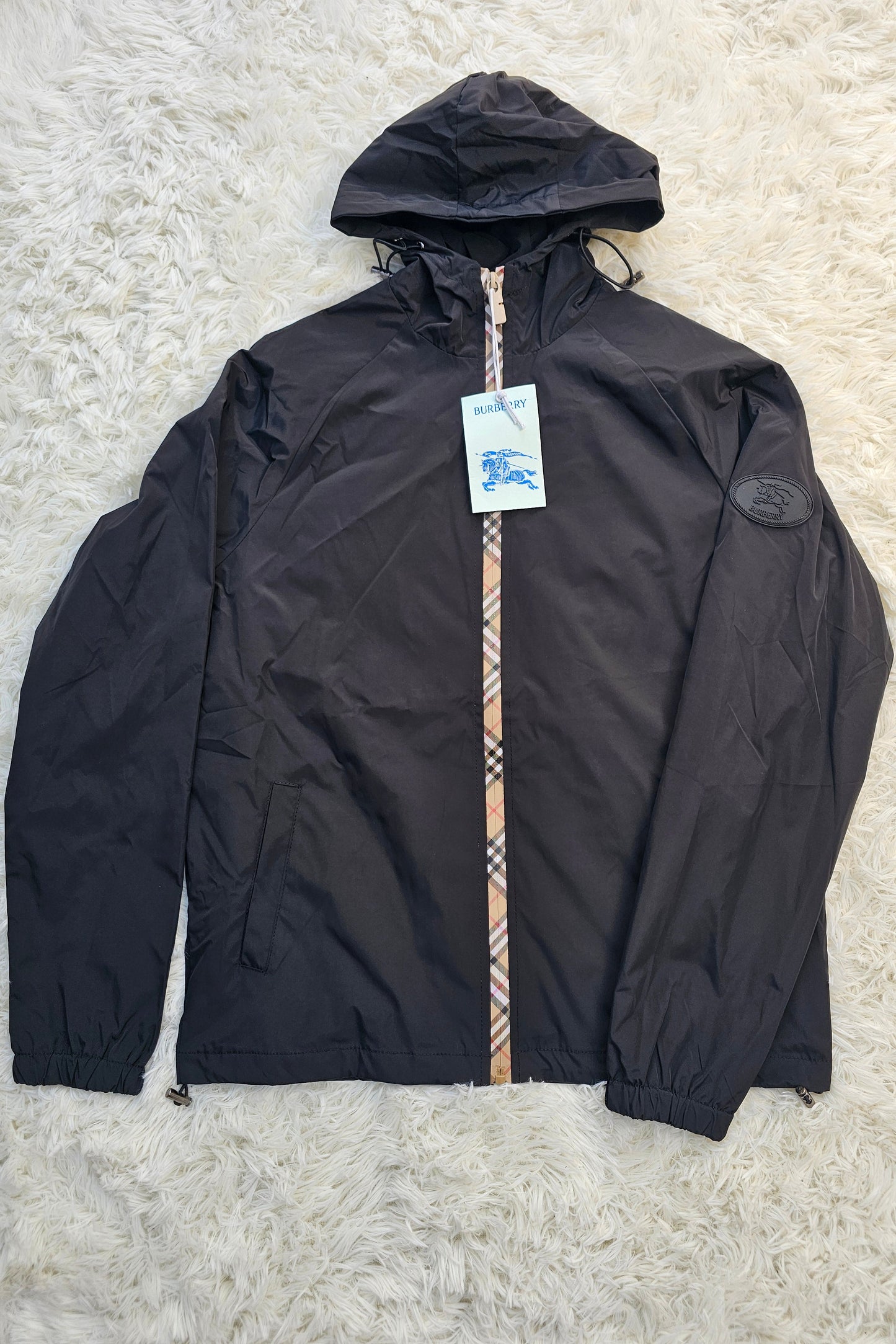 Burb Black Windbreaker