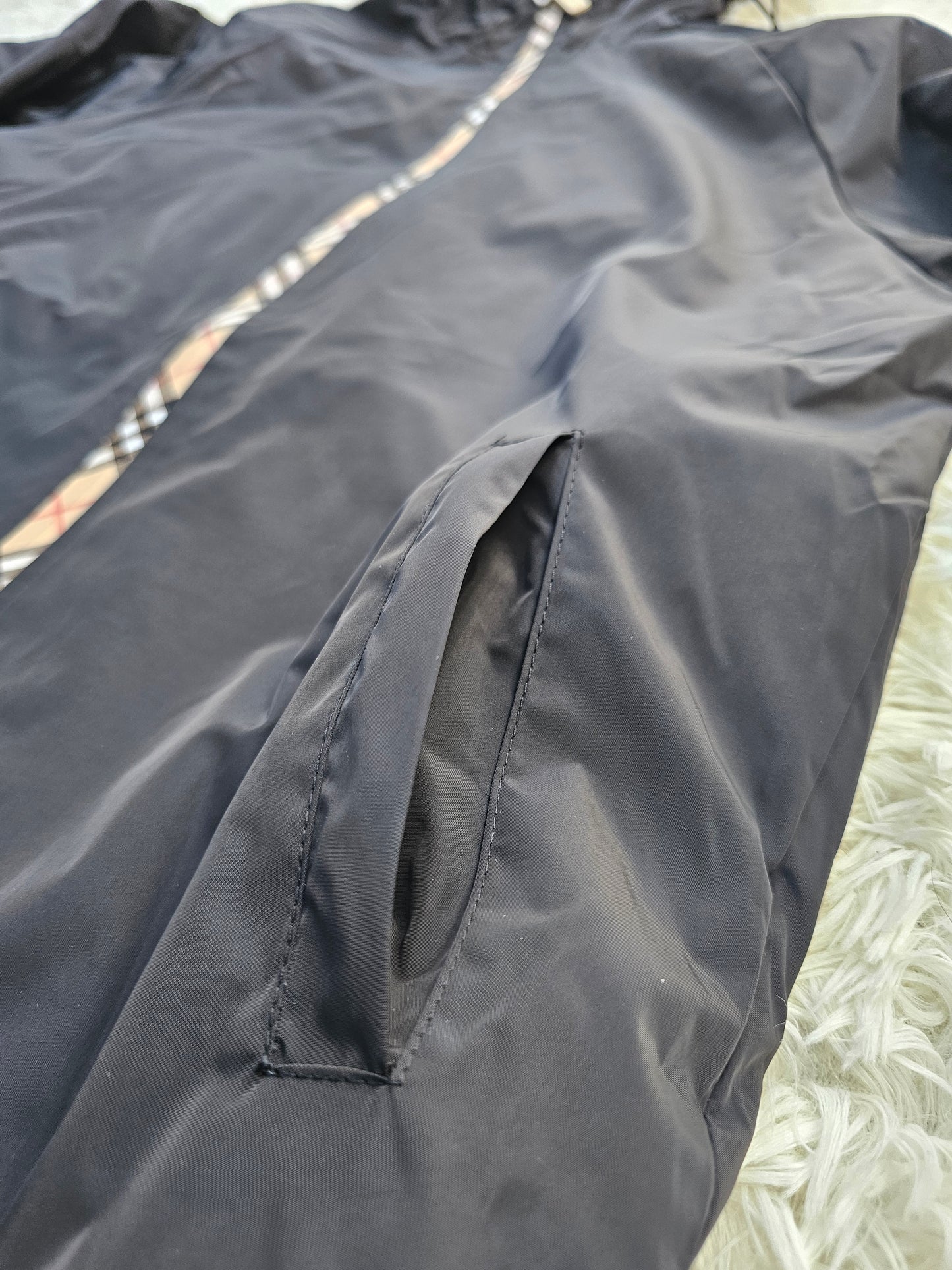 Burb Black Windbreaker