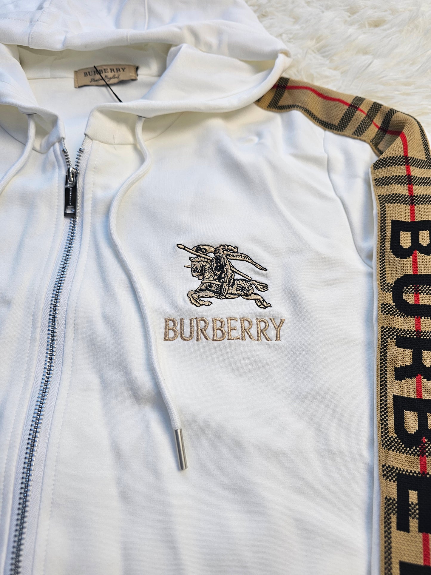 Burb White Logo Tracksuit