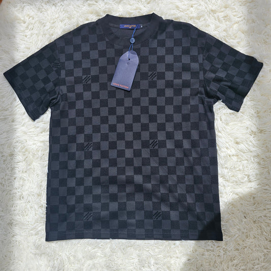 Loui Black Checkered T-Shirt
