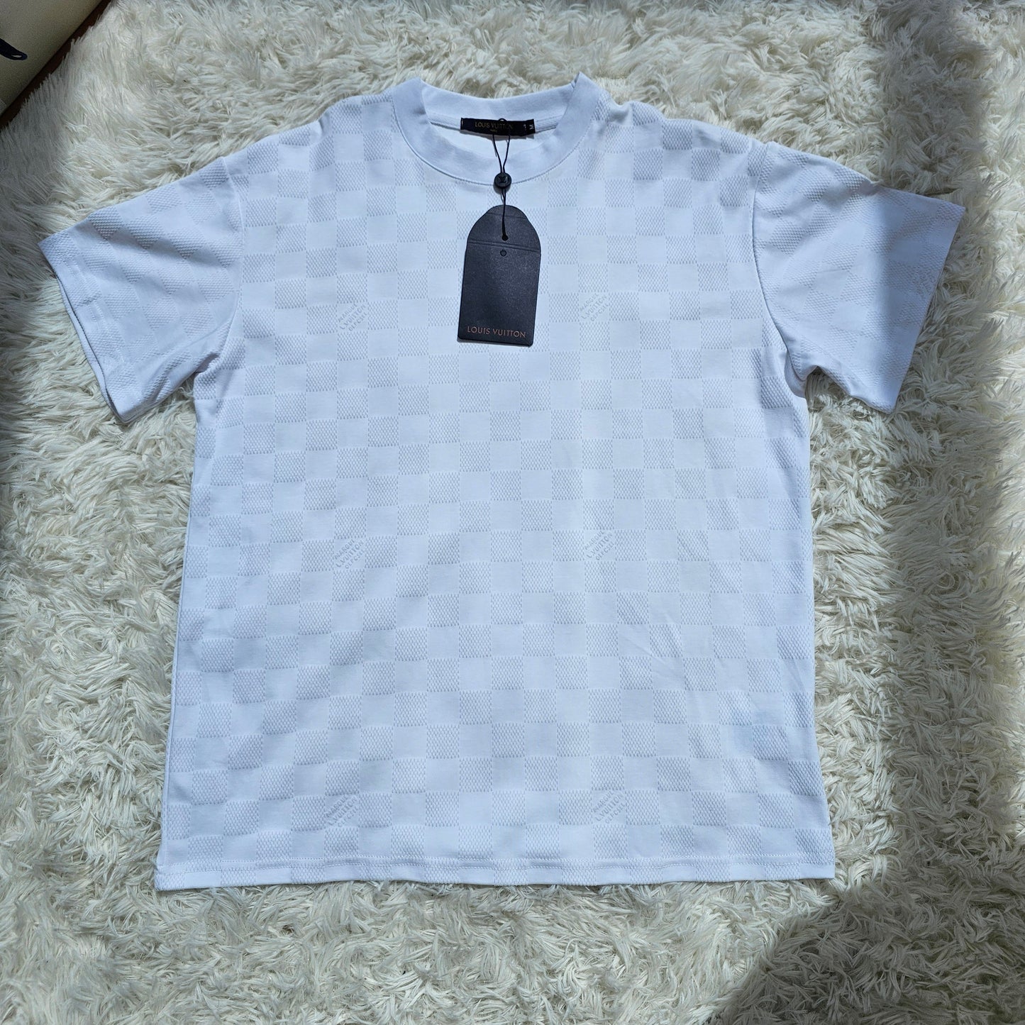 Loui White Checkered T-Shirt