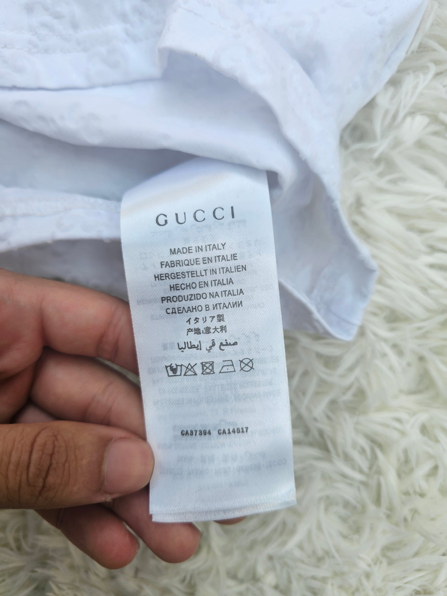 Guc White Logo T-Shirt