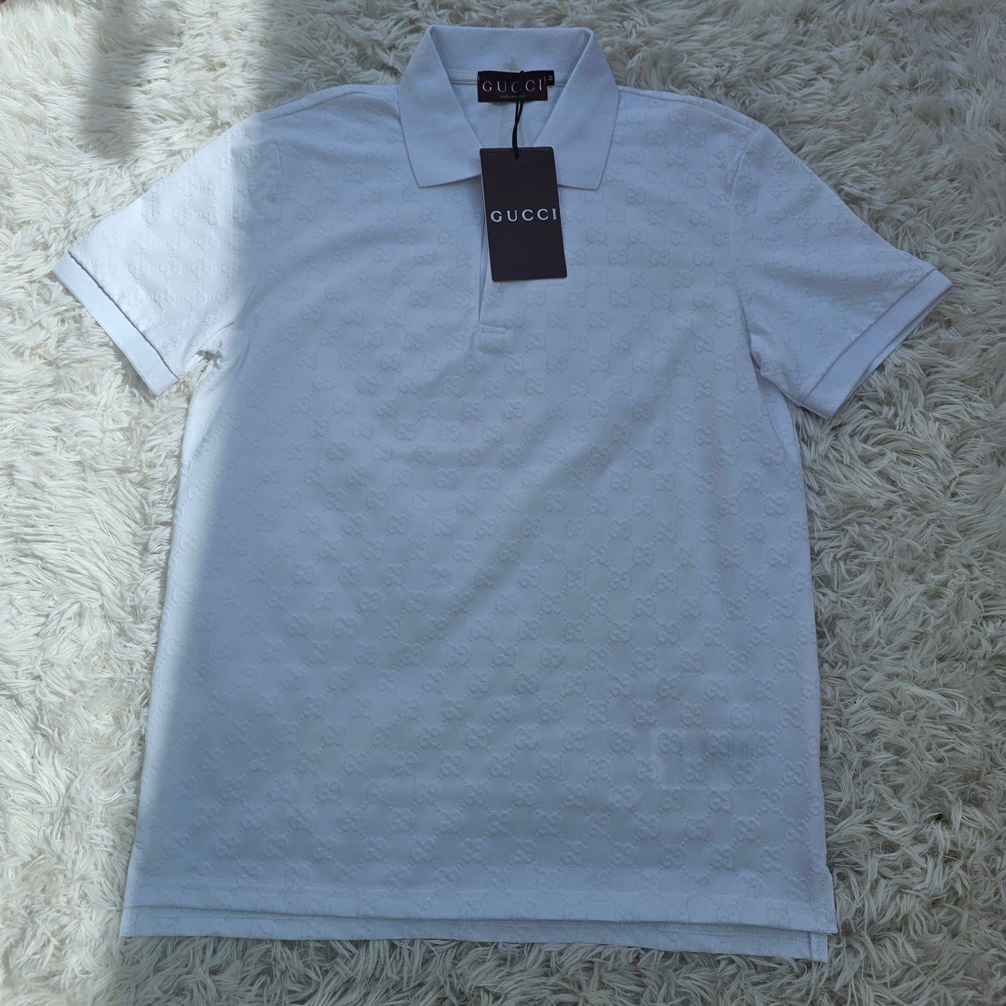 Guc White Polo Shirt