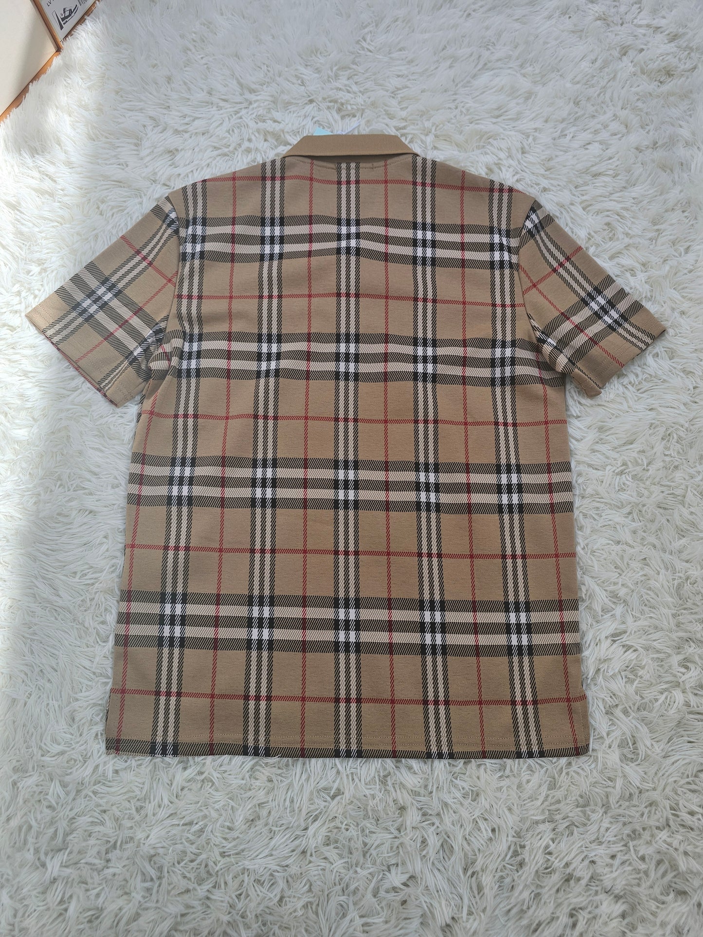 Burb Burgundy Plaid Polo Shirt