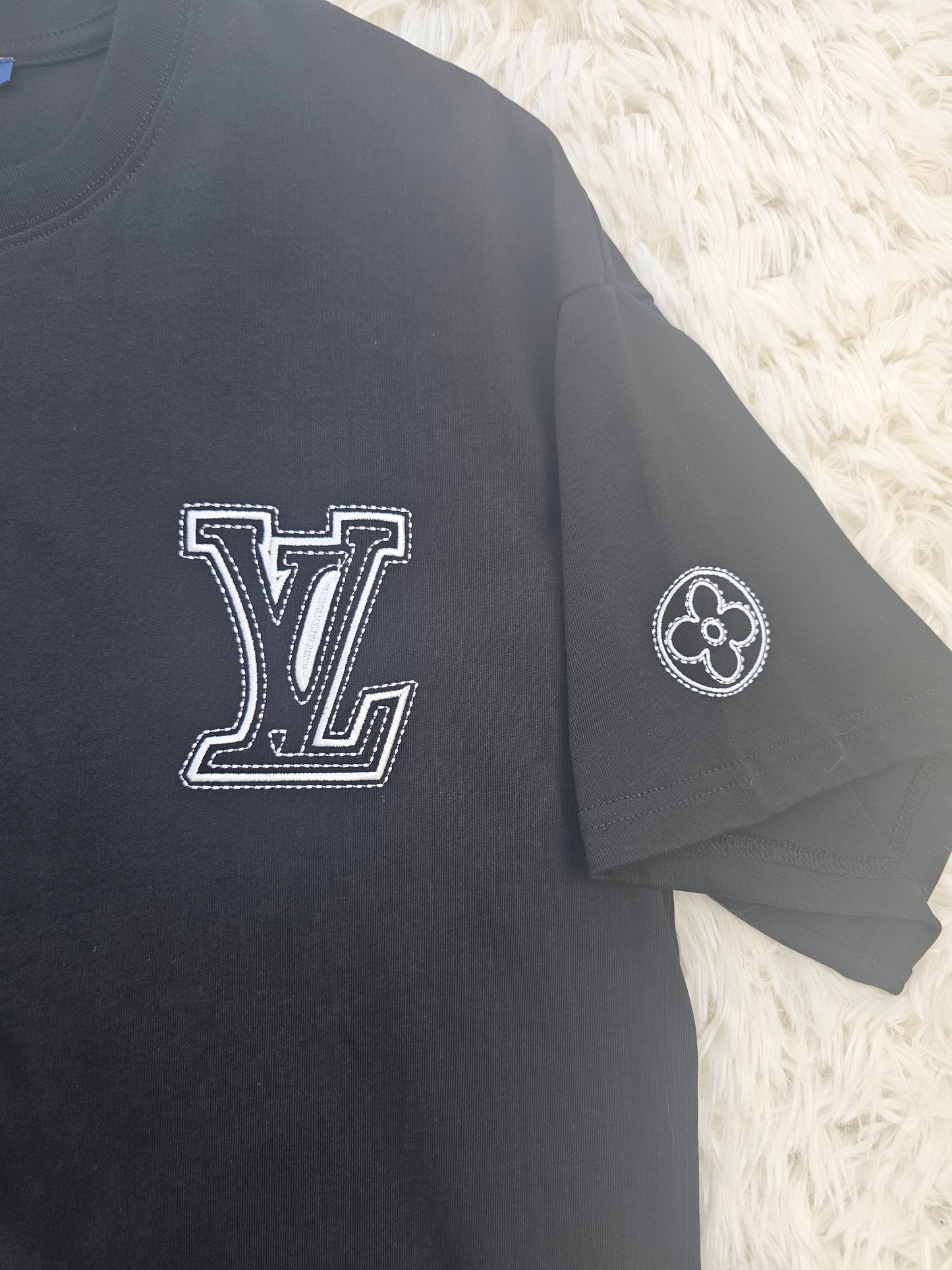 Loui Black Oversized Logo T-Shirt