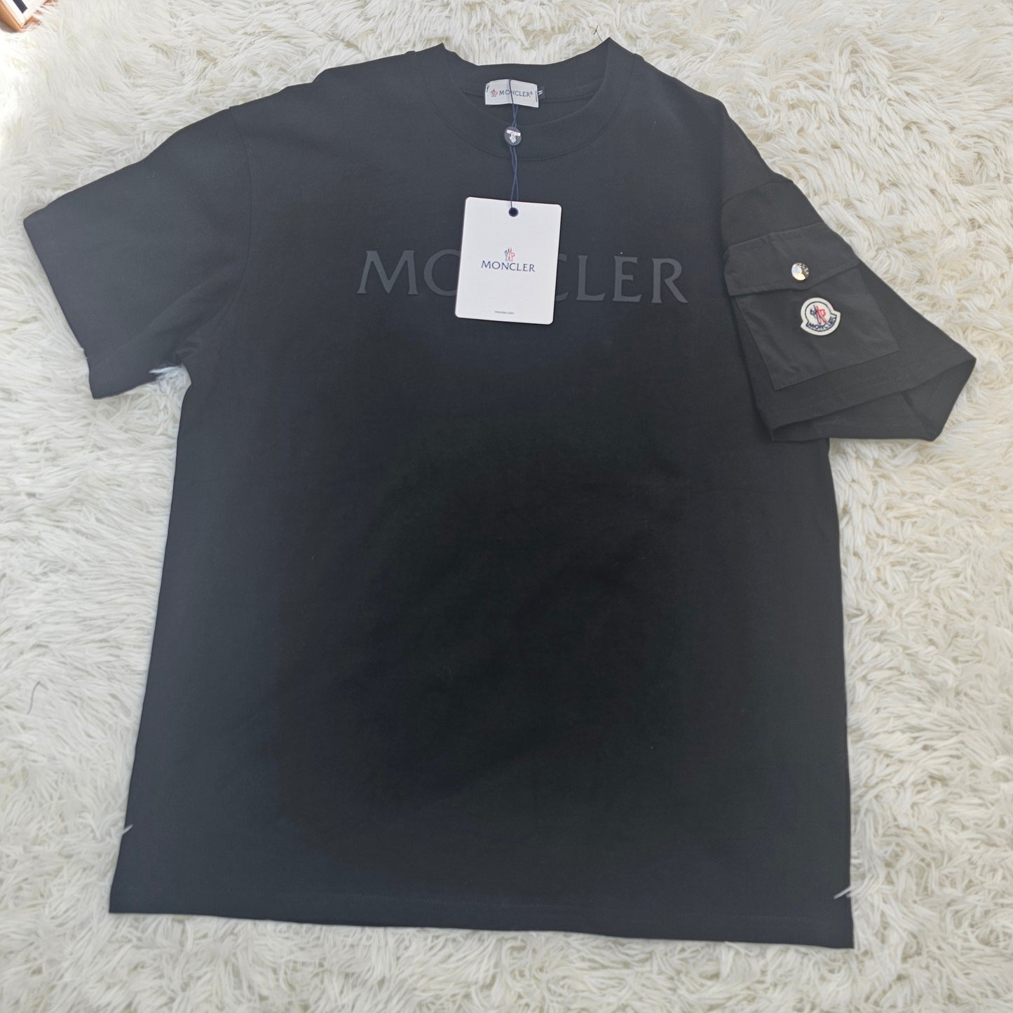 Mon Black Oversized Logo T-Shirt