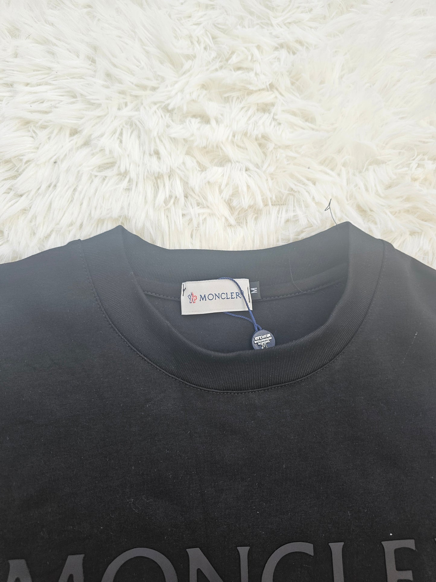 Mon Black Oversized Logo T-Shirt