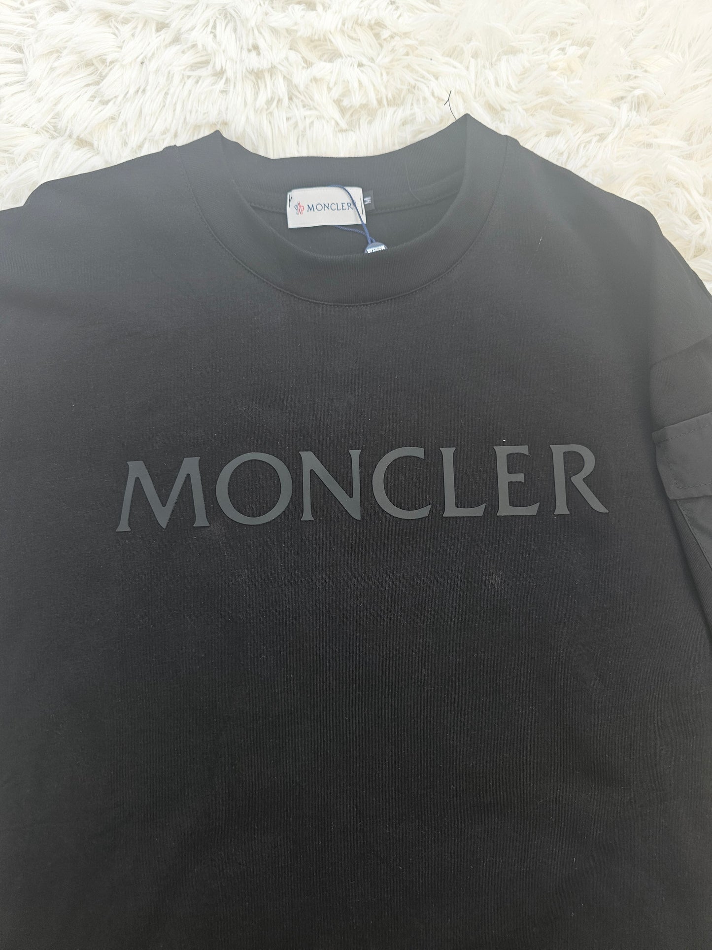 Mon Black Oversized Logo T-Shirt