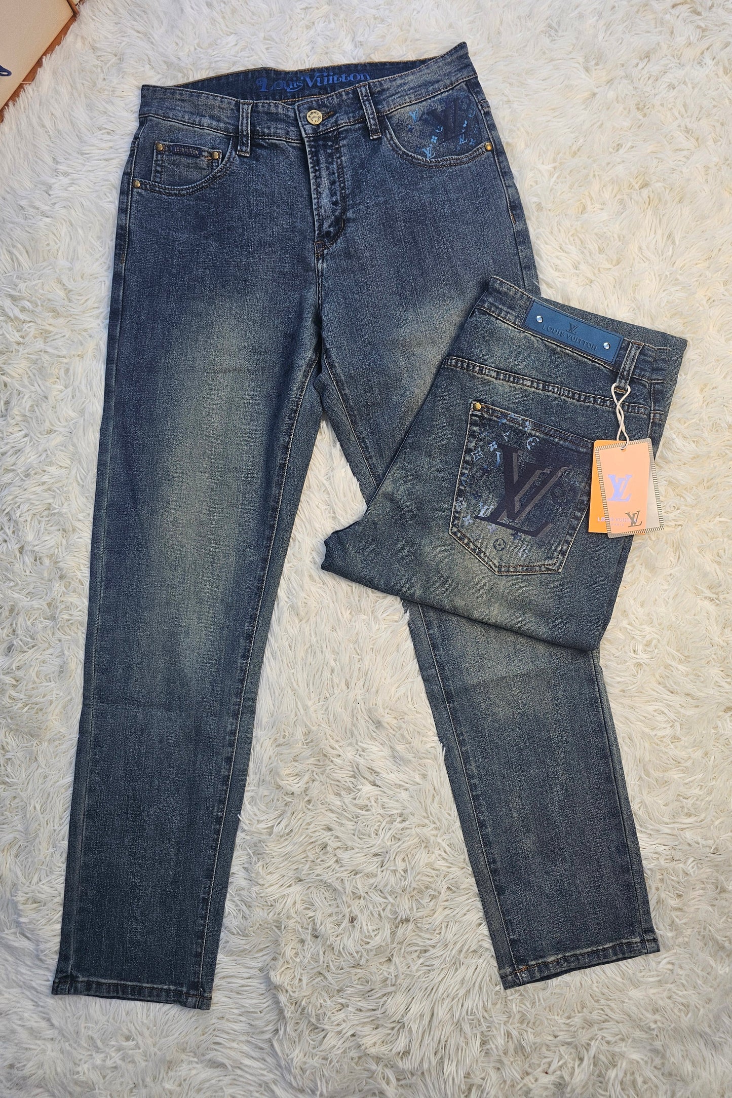 Loui Blue Back Logo Jeans