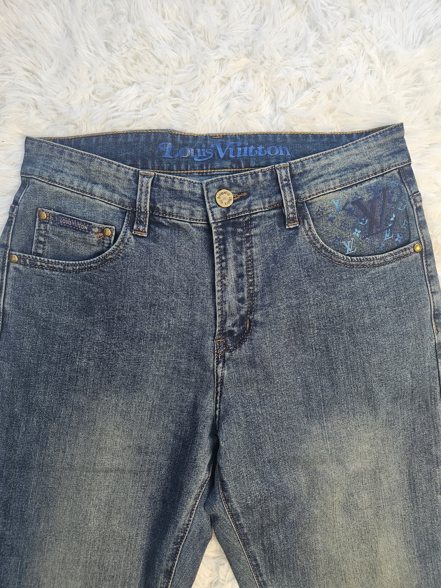 Loui Blue Back Logo Jeans