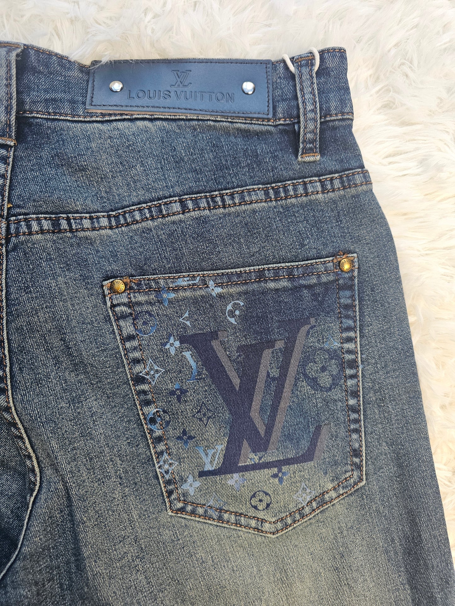 Loui Blue Back Logo Jeans