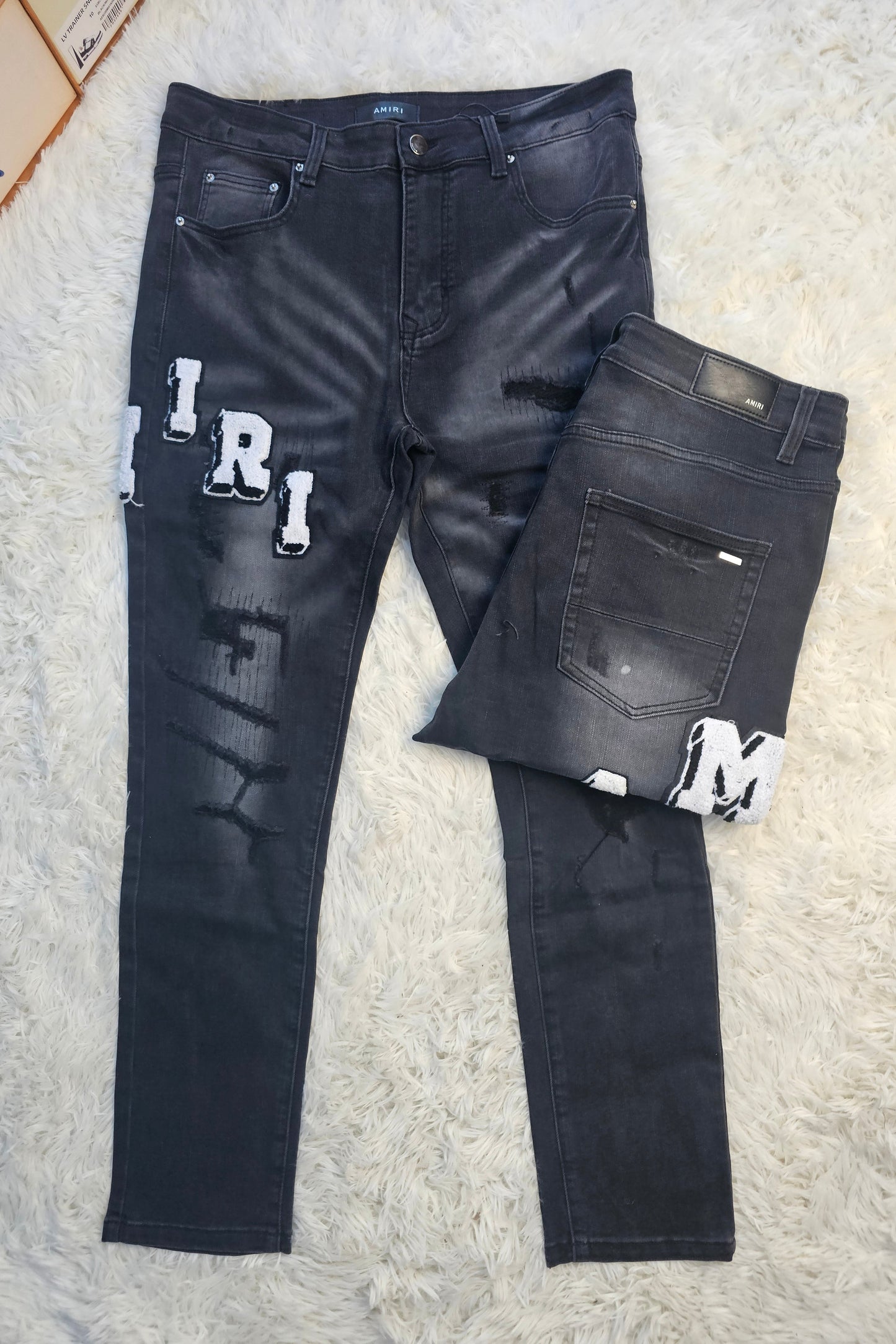 Ami Black Back Logo Jeans