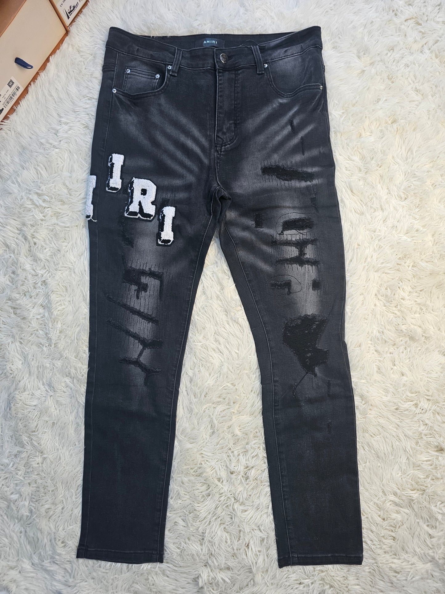 Ami Black Back Logo Jeans