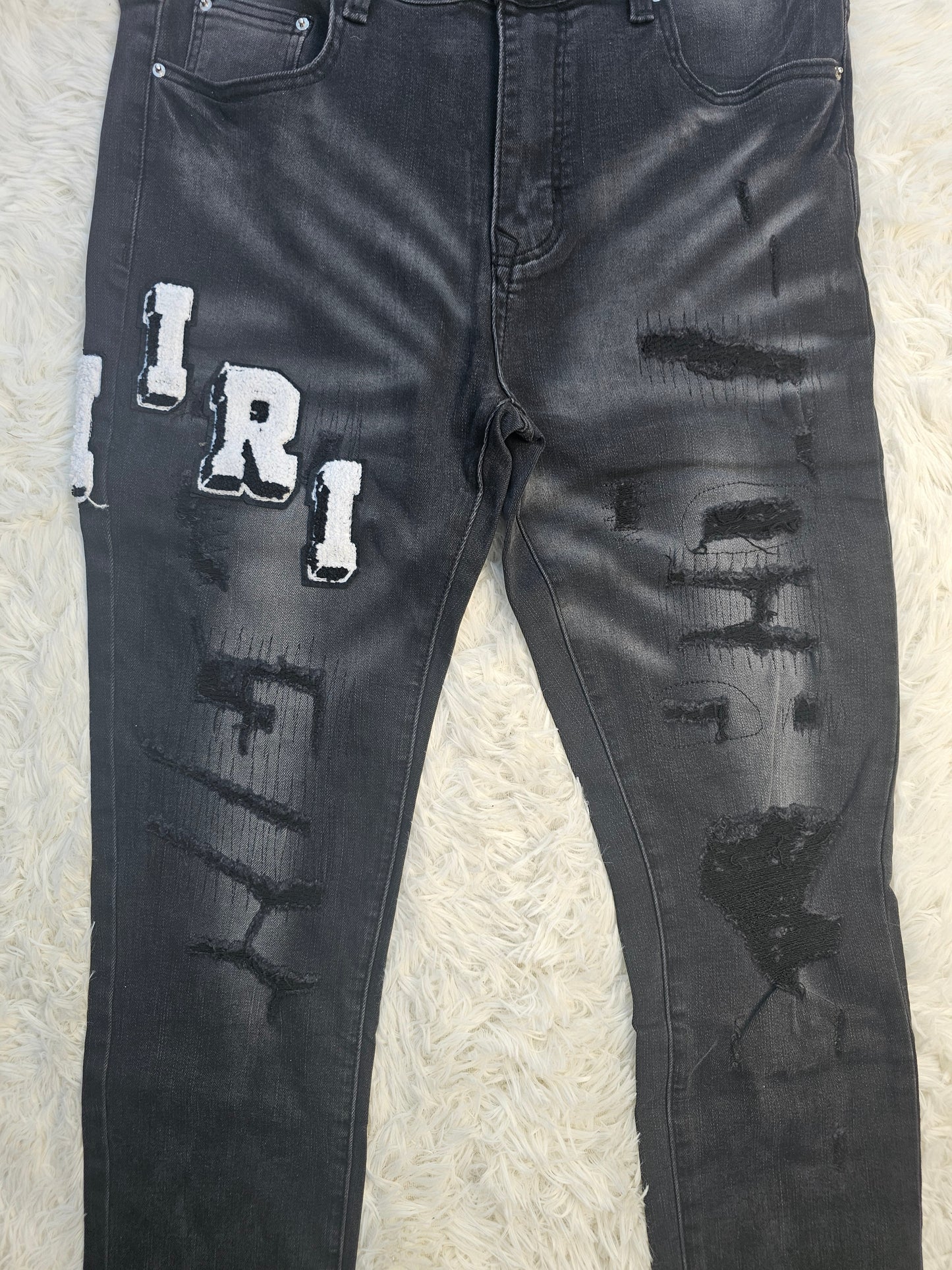 Ami Black Back Logo Jeans