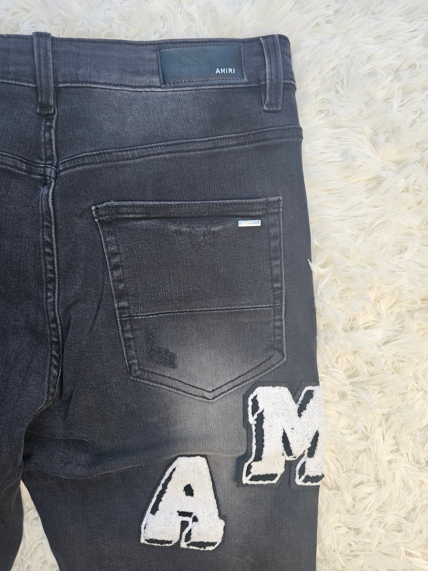 Ami Black Back Logo Jeans
