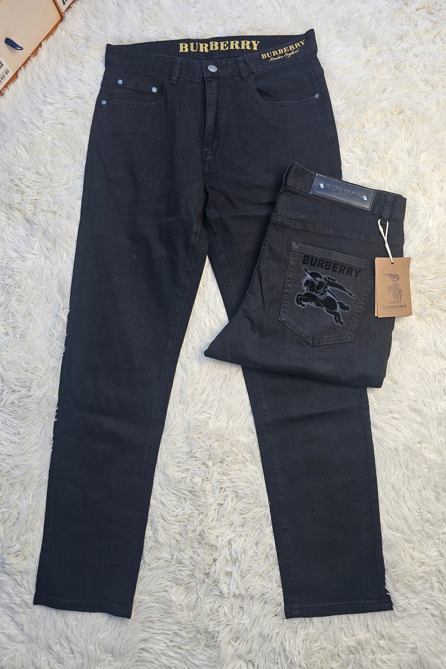 Burb Black Back Logo Jeans