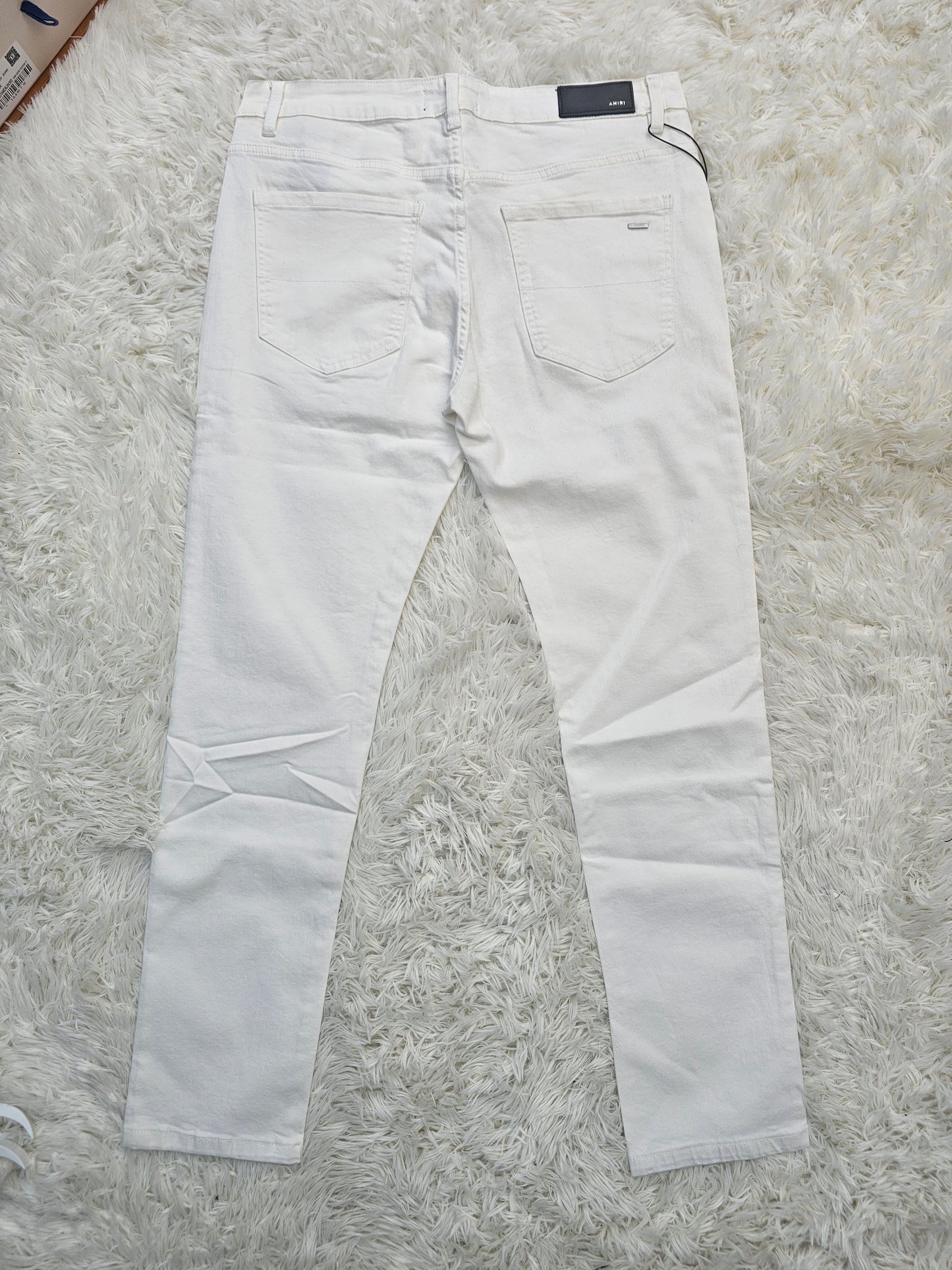 Ami White Back Logo Jeans