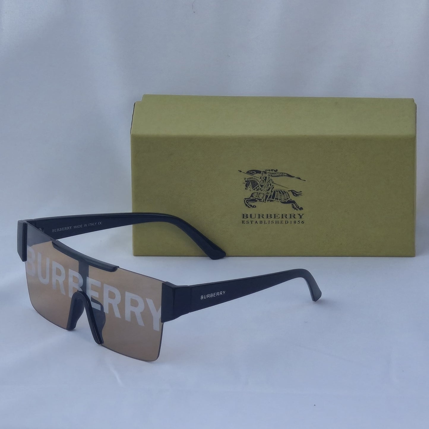 Burb Big Logo Orange Sunglasses