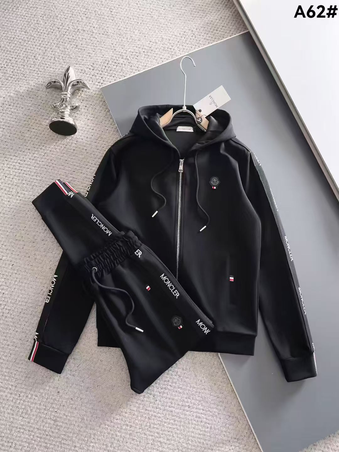 Mon Black Logo Tracksuit