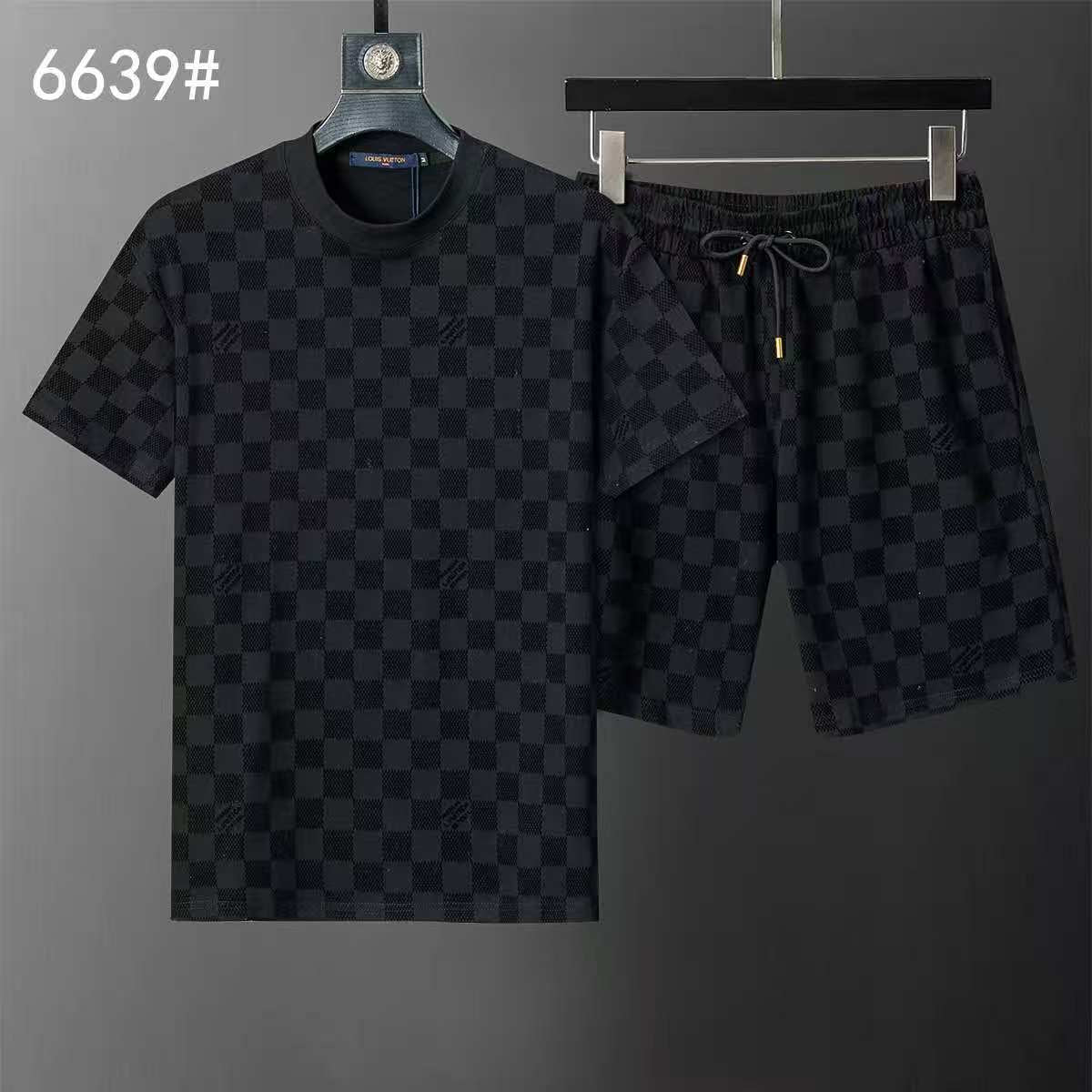 Loui Black Checkered Short Set