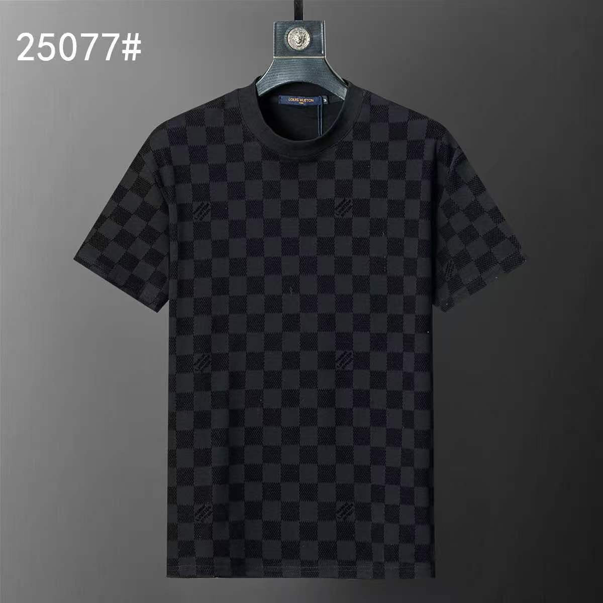 Loui Black Checkered T-Shirt